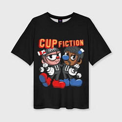 Футболка оверсайз женская CUP FICTION, цвет: 3D-принт