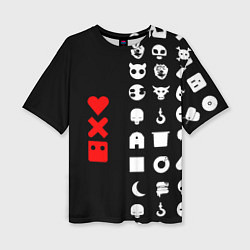 Женская футболка оверсайз Любовь, смерть и роботы