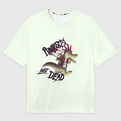 Женская футболка оверсайз Крокодил панк