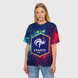 Футболка оверсайз женская Сборная Франции, цвет: 3D-принт — фото 2