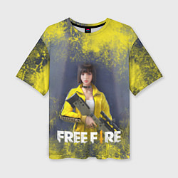 Женская футболка оверсайз GARENA FREEFIRE БАТЛГРАУНД Z