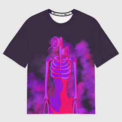 Женская футболка оверсайз СИРЕНОГОЛОВЫЙ НЕОН