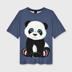 Футболка оверсайз женская Милая Панда Sweet Panda, цвет: 3D-принт