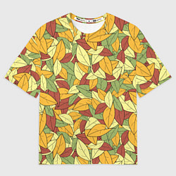 Футболка оверсайз женская Яркие осенние листья, цвет: 3D-принт