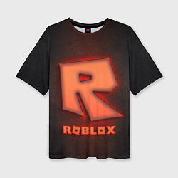 Футболка оверсайз женская ROBLOX NEON RED, цвет: 3D-принт