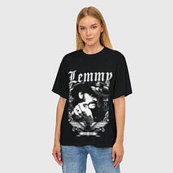 Футболка оверсайз женская RIP Lemmy, цвет: 3D-принт — фото 2