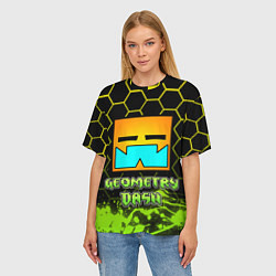 Футболка оверсайз женская Geometry Dash, цвет: 3D-принт — фото 2