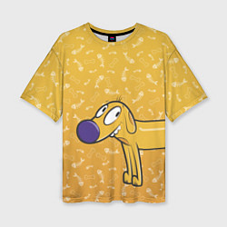 Футболка оверсайз женская КОТОПЕС Пес спереди, цвет: 3D-принт