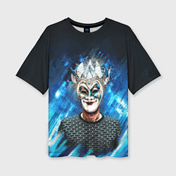 Женская футболка оверсайз Boris Brejcha Blue