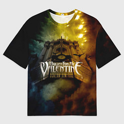 Женская футболка оверсайз Scream Aim Fire - Bullet For My Valentine