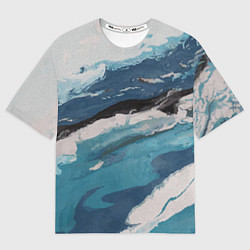 Футболка оверсайз женская Волны океана, цвет: 3D-принт