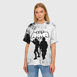 Футболка оверсайз женская Arma Арма,Tactical Simulator, цвет: 3D-принт — фото 2