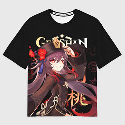 Женская футболка оверсайз Ху Тао Genshin Impact