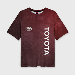 Женская футболка оверсайз TOYOTA RED GRUNGE