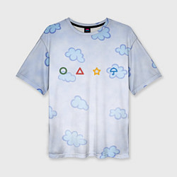 Женская футболка оверсайз Ojingeo geim - Облака