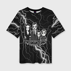 Женская футболка оверсайз Addams family Семейка Аддамс