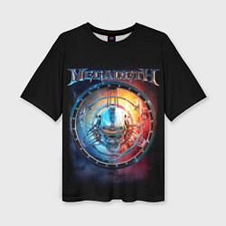 Футболка оверсайз женская Megadeth, Super Collider, цвет: 3D-принт