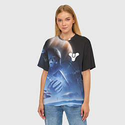 Футболка оверсайз женская DESTINY 2 ЛЕДЯНОЙ МАРС ТАЙНЫЙ ГЕРОЙ, цвет: 3D-принт — фото 2