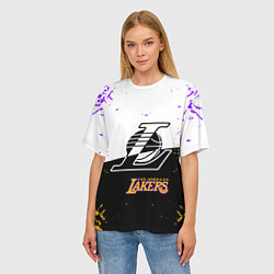 Футболка оверсайз женская Коби Брайант Los Angeles Lakers,, цвет: 3D-принт — фото 2