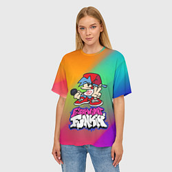 Футболка оверсайз женская BOYFRIEND FRIDAY NIGHT FUNKIN, цвет: 3D-принт — фото 2