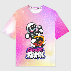 Футболка оверсайз женская Skid and Pump Friday Night Funkin, цвет: 3D-принт