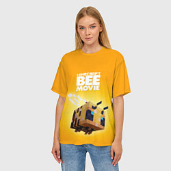 Футболка оверсайз женская BEE MOVIE Minecraft, цвет: 3D-принт — фото 2