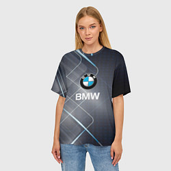 Футболка оверсайз женская BMW Logo, цвет: 3D-принт — фото 2