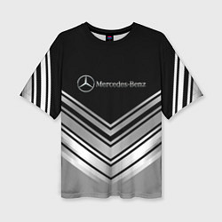 Женская футболка оверсайз Mercedes-Benz Текстура