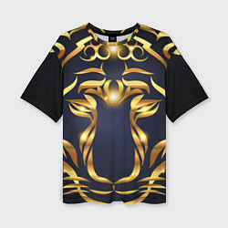 Футболка оверсайз женская Золотой символ года Тигр, цвет: 3D-принт