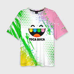 Футболка оверсайз женская Toca Boca: Улыбашка, цвет: 3D-принт