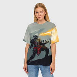 Футболка оверсайз женская Dragonborne is here, цвет: 3D-принт — фото 2