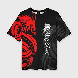 Женская футболка оверсайз Токийские Мстители: Красный дракон