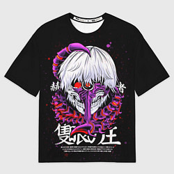 Футболка оверсайз женская Токийский гуль: Кен Канеки, цвет: 3D-принт
