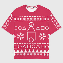 Футболка оверсайз женская Новогодний Ojingeo geim, цвет: 3D-принт