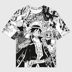 Футболка оверсайз женская Ван Пис, One Piece, манга, цвет: 3D-принт