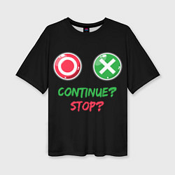 Женская футболка оверсайз Игра в кальмара: кнопки выбора