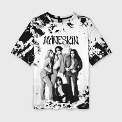 Женская футболка оверсайз Maneskin Монэскин, рок - группа