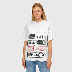 Футболка оверсайз женская Roblox repeat, цвет: 3D-принт — фото 2