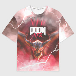 Футболка оверсайз женская DOOM VFR VR FAN GAME, цвет: 3D-принт