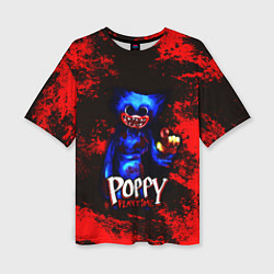 Женская футболка оверсайз Poppy Playtime: Bloodrage