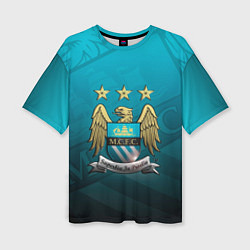 Женская футболка оверсайз Manchester City Teal Themme