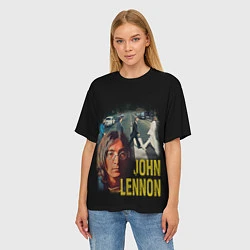 Футболка оверсайз женская The Beatles John Lennon, цвет: 3D-принт — фото 2