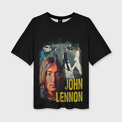 Женская футболка оверсайз The Beatles John Lennon