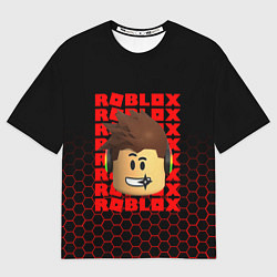 Футболка оверсайз женская ROBLOX LEGO FACE УЗОР СОТЫ, цвет: 3D-принт