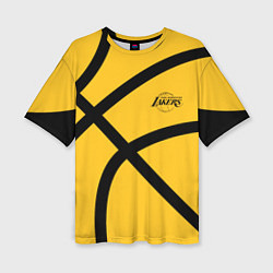 Женская футболка оверсайз Лос Анджелес Лейкерс, Los Angeles Lakers