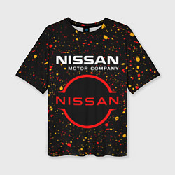 Женская футболка оверсайз NISSAN - Брызги