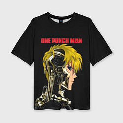 Женская футболка оверсайз Кибернетическое тело Геноса One Punch-Man