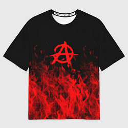 Футболка оверсайз женская Гражданская оборона пламя, цвет: 3D-принт