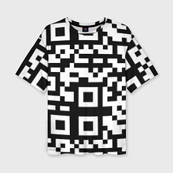 Женская футболка оверсайз Qr codeкуаркод