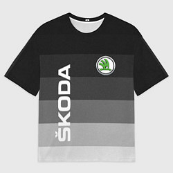 Футболка оверсайз женская SKODA, ШКОДА ГРАДИЕНТ, цвет: 3D-принт